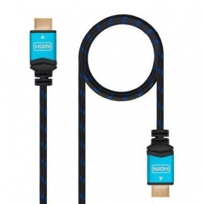 Cable HDMI Nanocable 10.15.3701/ HDMI Macho - HDMI Macho/ 1m/ Negro/ Azul