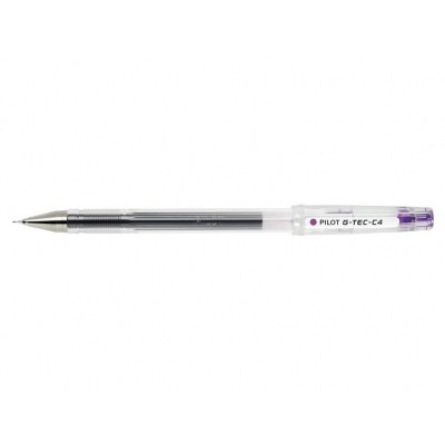 Pilot Boligrafo de Gel G-Tec C4 - Extra Fino - Recargable - Punta de Bola 0.4mm - Trazo 0.2mm - Color Violeta