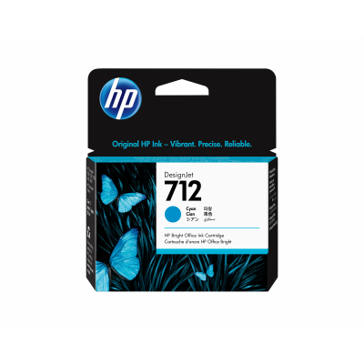 HP - Cartucho de Tinta DesignJet 712 cian de 29 ml