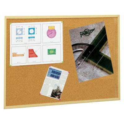 FAIBO Tablero anuncios corcho marco madera 30x40cm