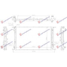 RADIATOR 3.6 PETROL AUTOMATIC (720x468x36) (NRF)