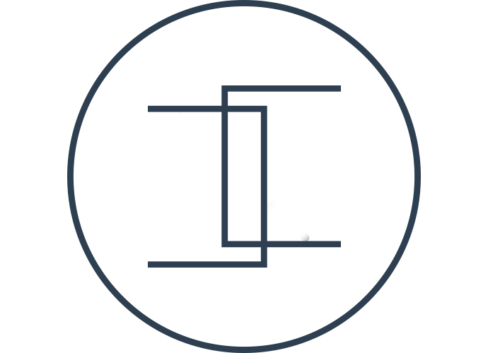 Un ícono que muestra dos medios rectángulos superpuestos
