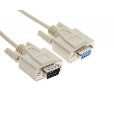 Cable Serie NULL Modem Nanocable 10.14.0502/ DB9 Macho - DB9 Hembra/ 1.8m/ Beige