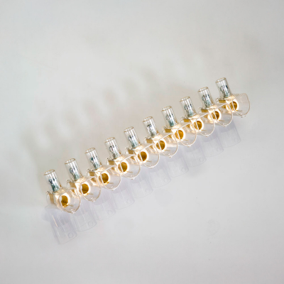 Regleta ciega transparente 10 polos 2,5 mm²