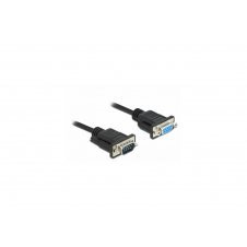 DeLOCK 86598 cable de serie Negro 5 m RS-232 Sub-D9