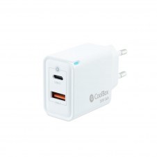 Cargador usb de pared coolbox 30w usb tipo a - usb tipo c