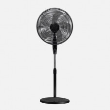 Ventilador De Pie Escudero Negro 3vel 45w 5asp 40d Fijo/rotat.orientable Regx40x40cm