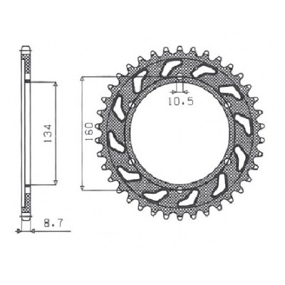 Coronas Works Triplestar de aluminio SUNSTAR SPROCKETS 5-5635-42