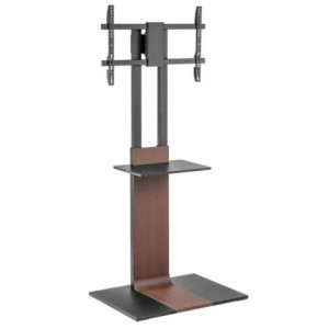 Soporte TV de suelo giratorio Aisens FT86TSE-401, 37-86 pulgadas, hasta 50 kg, VESA 600 x 400 mm, giro ±15°, incl. -10°/+5°, negro-marrón