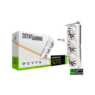 Tarjeta grafica zotac rtx 5070 amp 12gb gddr7 white