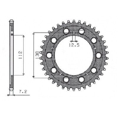 Coronas Works Triplestar de aluminio SUNSTAR SPROCKETS 5-4483-42