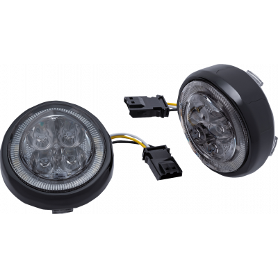 LED Lighted Fang® Front Signal Light Inserts with Bezel CIRO 45623