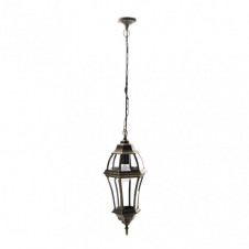 Colgante Exterior Aluminio Becrux 1xe27 Neg/oro Regx24x24 Cm Ip44