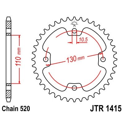Corona JT SPROCKETS JTR1415.36