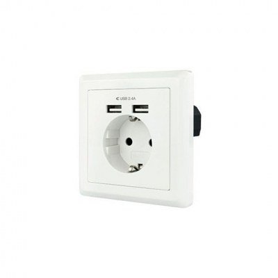 Enchufe nanocable tooq schuko - 2 tomas usb