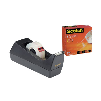 Scotch Crystal Cinta Adhesiva - 19mm x 10m - Color Negro