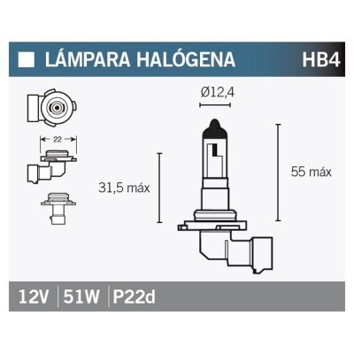 LAMPARA HALOGENA HB4 HB4