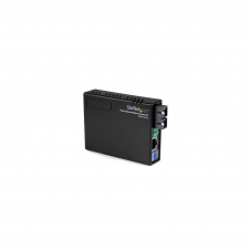 StarTech.com Conversor de Medios Ethernet RJ45 a Fibra Í?ptica Multimodo SC - 2Km - Negro