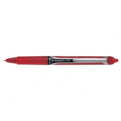 Pilot Boligrafo de Tinta Liquida Hi-Tecpoint V7 RT - Retractil - Recargable - Punta Fina de Aguja 0.7mm - Trazo 0.35mm - Color Rojo