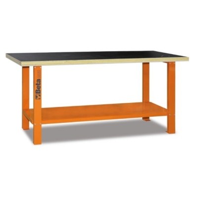 BETA C56B Workbench with Wood Top - Orange 056000401