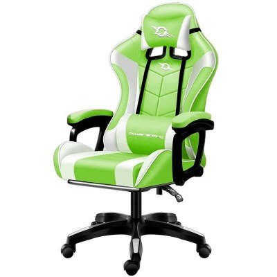 Silla Gaming PowerGaming Blanco y Verde