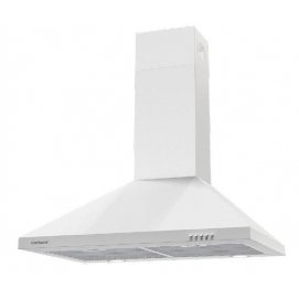 Campana decorativa de pared piramidal Corberó KURAMATHI760W, 70 cm, 621 m3/h, clase A, 3 velocidades, 69dB, filtro aluminio, 2 luces LED, blanco