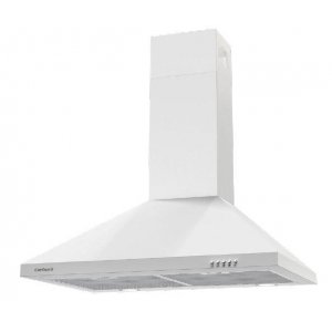 Campana decorativa de pared piramidal Corbero KURAMATHI760W, 70 cm, 621 m3/h, clase A, 3 velocidades, 69dB, filtro aluminio, 2 luces LED, blanco