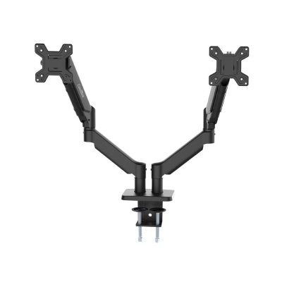 Soporte 2 monitores coolbox hasta 32 pulgadas abrazadera articulado