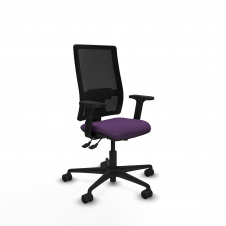 Piqueras y Crespo Bormate asincro malla negra bali morado brazos 2D base nailon ruedas 65mm nailon