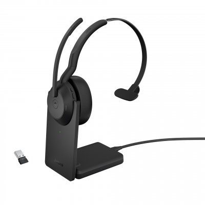 25599-899-989 auricular y casco Auriculares Inalámbrico y alámbrico Diadema Oficina/Centro de llamadas Bluetooth Base de carga Negro