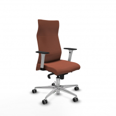 Piqueras y Crespo Albacete direcci?n sincro bali marr?n brazos 1D blancos base aluminio ruedas 65 engomadas