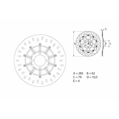 Disco de freno Brembo 68B407D2 68B407D2