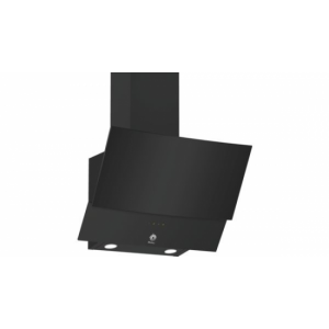 Campana decorativa de pared inclinada Balay 3BC565GN, 60 cm, 593 m3/h, clase C, 3 velocidades, 67dB, cristal negro