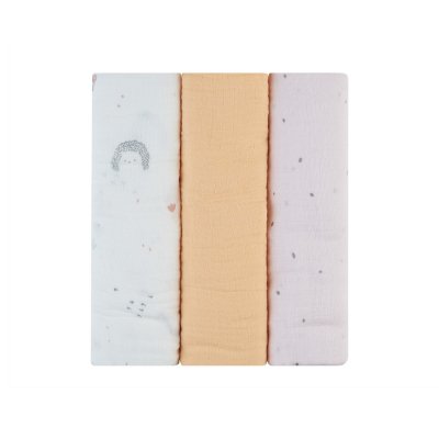 Juego de pañales de muselina 3 uds 100x100 cm Hedge-hugs