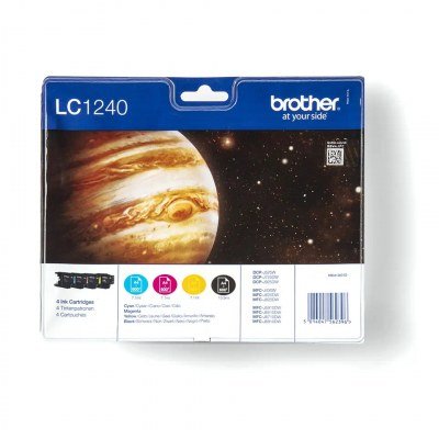 Brother LC1240 Pack de 4 Cartuchos de Tinta Originales - LC1240VALBP