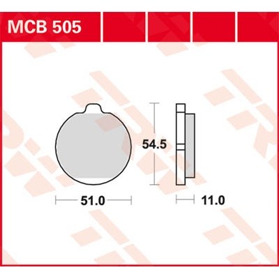 Pastillas de freno metal sinterizado SV TRW MCB505