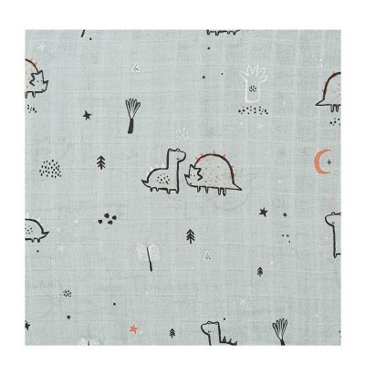 Muselina Bambu 120 x 120 Bimbidreams Jurasic Me Menta