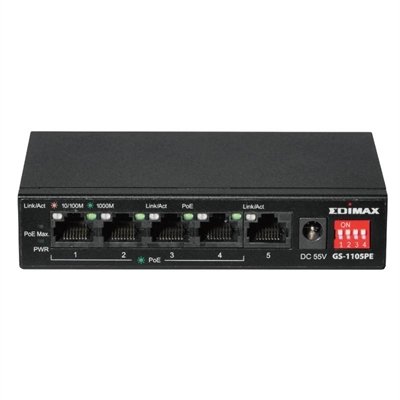 Edimax GS-1105PE Switch 5xGbE (4PoE+) LR