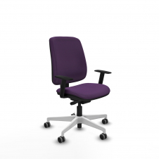 Piqueras y Crespo Alares tapizada traslack bali morado brazos 1D base blanca ruedas 65mm engomadas