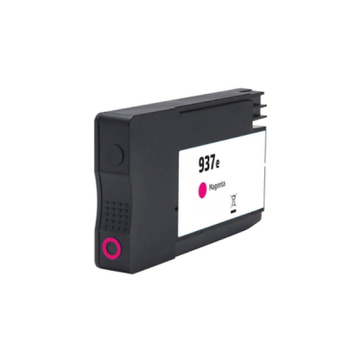 HP 937e XL Magenta Cartucho de Tinta Pigmentada Generico - Reemplaza 4S6W7NE/4S6W3NE (Chip reforzado contra actualizaciones)