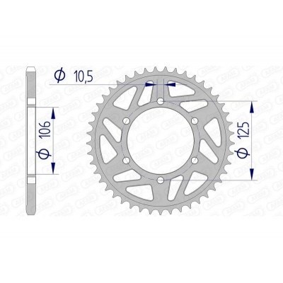 Corona AFAM aluminio 87606 - Paso 520 87606-47