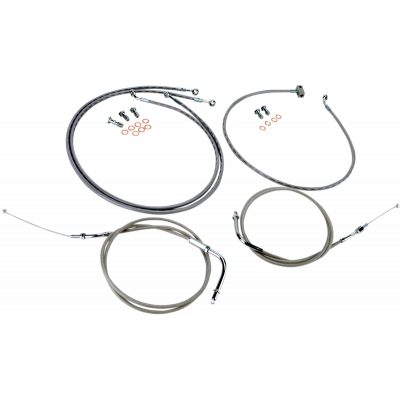 Kit líneas/cables en acero inox. para manillar BARON BA-8059KT-12