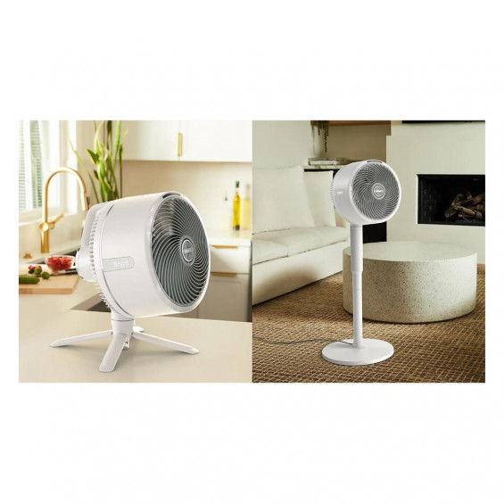 Ventilador nebulizador portátil de pie Shark FA220EU, autonomía 24 horas batería, híbrido, 12 combinaciones, 5 velocidades, oscilante 180º, inclinación 55º, mando a distancia, blanco - imagen 9