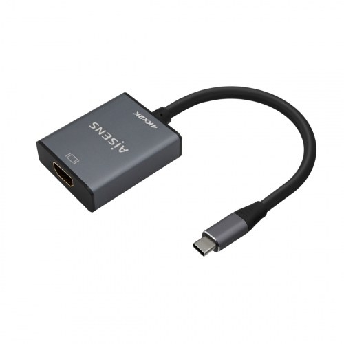 AISENS - CONVERSOR ALUMINIO USB-C A HDMI 4K@30HZ, USB-C/M-HDMI/H, GRIS
