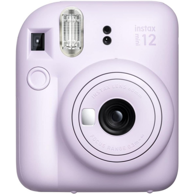 Fujifilm Instax Mini 12 Lilac Purple Camara Instantanea - Tamaño de Imagen 62x46mm - Flash Auto - Exposicion Automatica - Mini Espejo para Selfies - Modo Primer Plano
