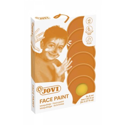 Jovi Estuche de 6 Botes Maquillaje Crema - Hipoalergenico - Base Grasa - Facil Aplicacion - Gran Cobertura - sin Parabenos - Facil de Retirar - Color Amarillo