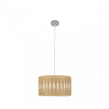 Colgante Alexandra 1xe27 Niquel/madera Clara Regx30x30 cm