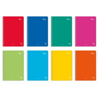 CUADERNO ESPIRAL SERIE XTRA TAPA DURA 60 GRS. FOLIO (215X310MM.) 80 HOJAS HORIZONTAL 8 CON MARGEN SURTIDO PACSA 16221