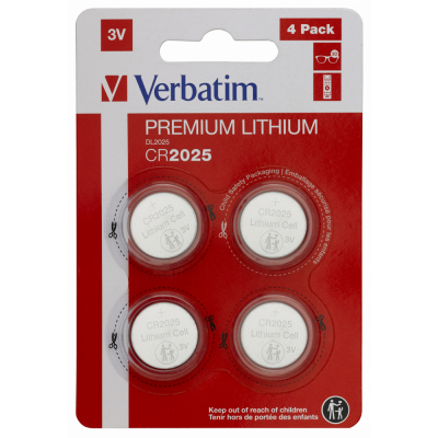 LITHIUM BATTERY CR2025 3V 4 PACK