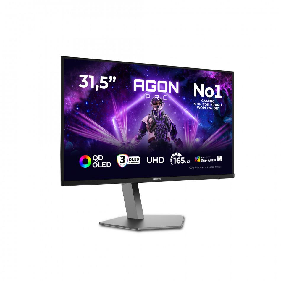AGON PRO AG326UD pantalla para PC 80 cm (31.5") 3840 x 2160 Pixeles 4K Ultra HD QD-OLED Negro